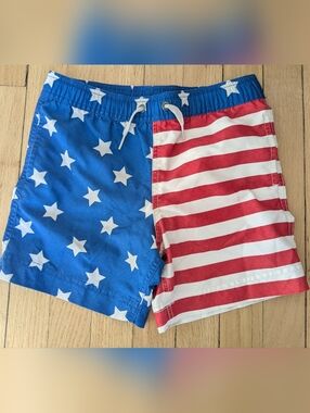 Hanna Andersson Stars & Stripes Swim Trunks, Size 5T